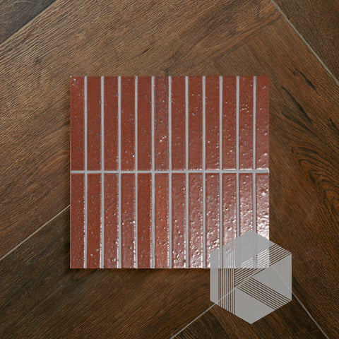 Kazoku Hatsuborder Burnt Red Glazed